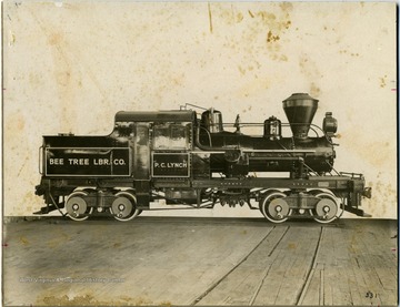 Locomotive for the Bee Tree Lumber Company.