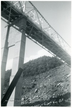 View of the Bluestone Bridge from underneath.