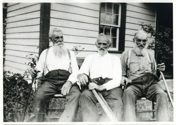Group Portrait of Civil War veterans: George Hammer, Isaac Hammer and Benjamin Hammer.  