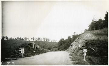 'Type of tar-surfaced highway along US Route 52 and State Route 37 between Wayne and Echo, W. Va.'