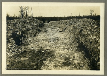 View of the construction of a new road in Tucker County, West Virginia. '29 Tramroad.'
