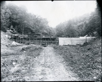 Supplying water to the city of Parsons, W. Va.  Built in 1937. 'O. Homer Floyd Fansler, Hendricks, W. Va.' is written on the back of the photo.