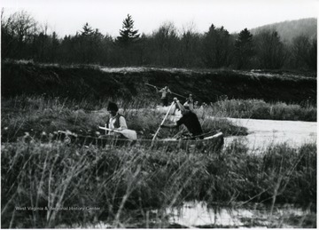 View of people in canoes, Canaan Valley.