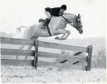 Donna Burnham and her horse are participating in an equestrian event in Preston Country, West Virginia.