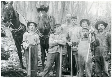 Back row- Charles Walton, Jess Scott, (Guy) Dean, Luclass Dean.  Front row-  Bud Wyatt, _ , _ Dean.