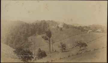 View of George Root's farm below the Texas schoolhouse.