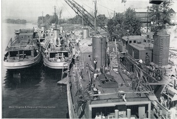 From Employment Review, April 1952 'One of the leading shipyards on the entire inland waterway system of the United States.  This company, one of the oldest concerns serving river transportation, is engaged in normal times in the building of towboats, dredges, packet boats, ferry boats and barges of steel construction and are engaged in the construction of tandem compound steam engines, capstans and steering engines of various types for use on river vessels.  The company is located at Point Pleasant, on the Ohio River.'