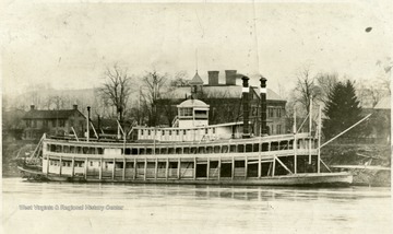 View of the Sunshine Steamboat on the Ohio River.