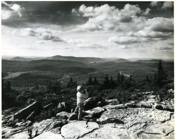 Spruce Knob is the highest point in West Virginia at 4,861 feet above sea level.  The little boy is not identified.