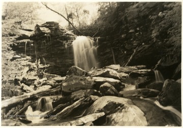 The falls are 10 miles from Hillsboro and have a drop of 22 feet.  Courtesy of the State Conservation Commission.  Ch. 41, p. 543.