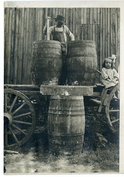 Young boy is working at the Bordeaux Mixing Plant, W.C. Anderson in Morgantown, West Virginia.
