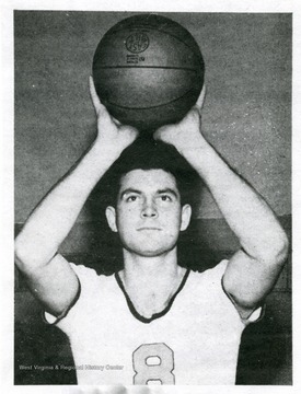Portrait of All American Leland 'Lefty' Byrd, member of the West Virginia University Basketball Team.