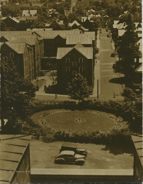 Aerial view of Boreman Hall.