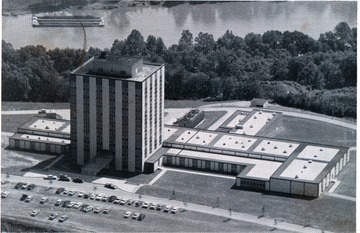 Aerial view of Engineering Sciences building.