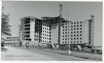 Construction of the new Medical Center, West Virginia University.