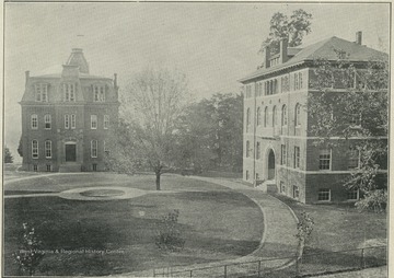 'Science and University Halls.'  Now Chitwood and Woodburn Halls.