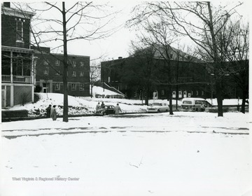 From left to right: Experiment Station, Health Center, Reynolds Hall, and Administration.'
