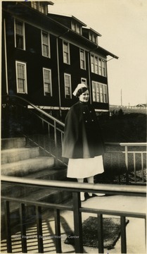 'Aunt Lottie' pictured.  Biographical information on Hester Harr obtained from her niece, Debra Harr. Hester Harr was a patient at Hopemont Hospital for approximately 10 years. After contracting tuberculosis, she was admitted in the Spring of 1926 and discharged 1936. She was born January 10,1906 in Buena, W. Va. near Canaan Valley, one of five children (the third and last daughter) of John R. and DeLarie Harr. Hester graduated from Petersburg High School in 1925. She entered Shepherd College in the fall of that year. In the spring of 1926, she transferred to West Virginia University. Her brother, Guy Harr, born 1909, was also a student at WVU at the same time. He also contracted tuberculosis and entered the Hopemont Sanitarium. He died at Hopemont in 1934. After leaving Hopemont, Hester Harr married Harold Yokum of Keyser on December 31, 1938. They made their home in Ridgeley, W. Va. near Short Gap, W. Va. (on Rt. 28 South of Cumberland). They had no children. Harold Yokum died in 1953. Hester Harr died in 1987 of complications of pneumonia. She is buried in the Maple River Cemetery in Petersburg, W. Va