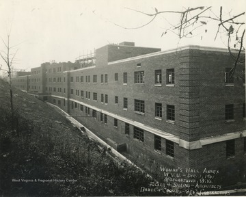 View of Terrace Hall, now known as Dadisman Hall. 'Tucker and Silling- architechs, Baker and Coombs- Gen'l Contracters.'