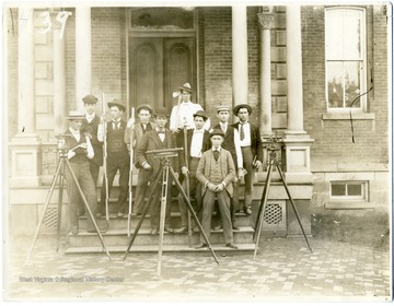 'Photograph taken in front of Martin Hall'.