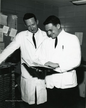 L to R:  Dr. Morgan and unidentified student.