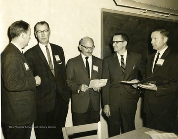 Left to right, George Kirk, Glenn Zinn, Milton Cohen, Ben Bailey, and John Harvey.