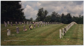 View of headstones at the American Legion Cemetery in Beckley, W.Va.