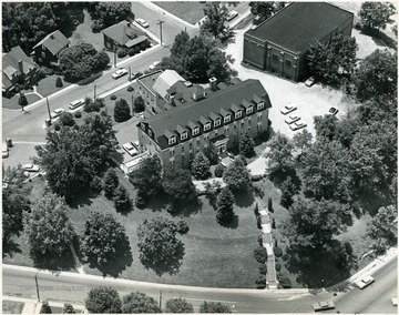 Raleigh General Hospital is in the center of the picture and the Raleigh County Armory is featured on the top right.  Both were built in the 1920s and demolished in the 1960s.