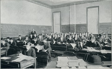 Students taking a test.