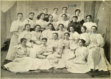 Group of female students from WVU Catalog of 1895-1896. 