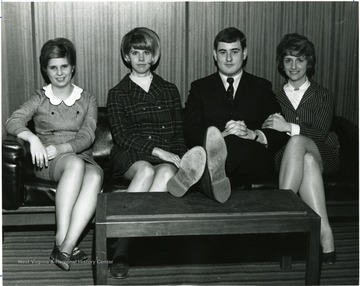 Members of Mountainlair Executive Committee seated on a sofa: from left to right 1) Barbara Olivito (Public Relations Chairperson), 2) Ann Hambrick (Secretary), 3)Tom Carr (President), 4) Adair Pierce (Vice-President). 