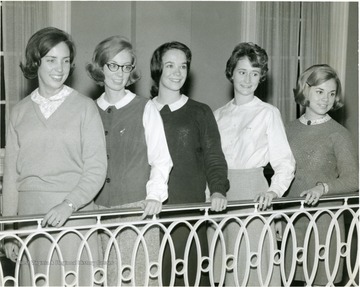 Members of Associated Women Students Executive Council pose for a group portrait in Elizabeth Moore Hall.