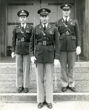 Caption reads 'Cadet Colonel Barnes and Staff: Dillard, Dickerson'