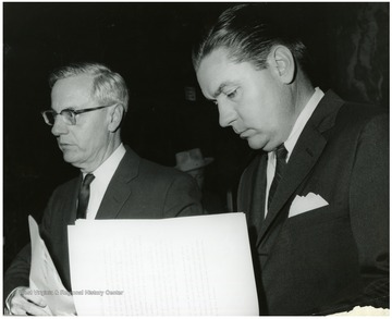 President Stahr is on the right. Irvin Stewart at left.