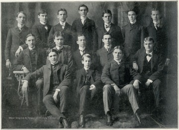 Back Row, from left to right: Dent, McDonald, Moreland, Richards, Halleck, Duvall, Trapnell. Middle Row, from left to right: McGlumphy, Snee, Bondurant, Poe, Dille. Front Row, from left to right: Gardiner, Brooke, Brown.