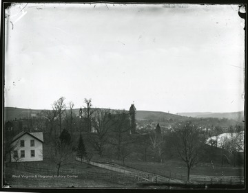 A view of campus, from left Agricultural Experiment Station, Commencement Hall, Martin Hall and Woodburn Hall.