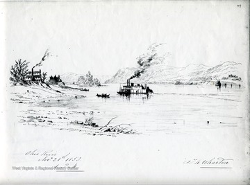 'Ohio River, Nov. 28th, 1853, 1P.M.'. 