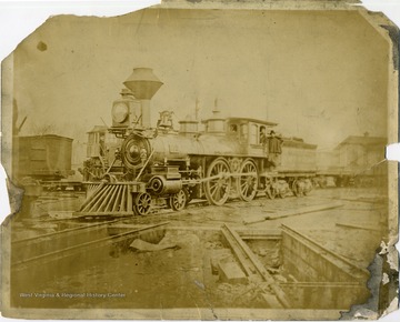 Railroad at Grafton, P. Jennings, engineer, Jas. Jennings, stoker.  