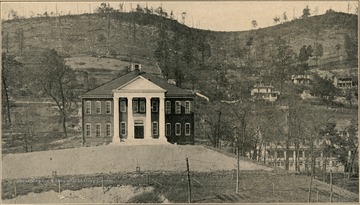 Image of a school building and Lewis Hall at Bluefield Colored Institute, Bluefield, Mercer Co., W. Va.