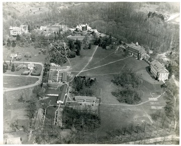Aerial image of the Davis and Elkins College campus, Elkins, W. Va.