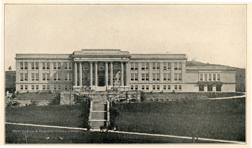 View of a building on Fairmont State Normal School's Campus, Fairmont, Marion Co., W.Va.