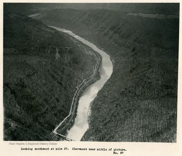'Looking southeast at mile 27.  Claremont near middle of picture.'