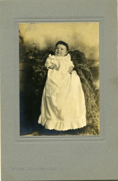 A portrait of Irene Cox, a daughter of Dora Alice &amp; Ira D. Cox.