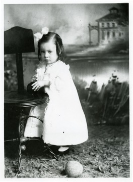 A photo portrait of Lucille Cox about 2 years old.