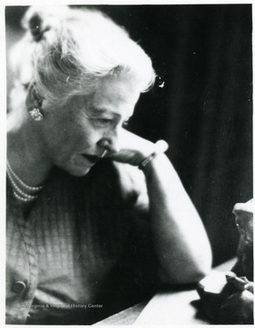 Pearl S. Buck, likely during her visit to Morgantown.