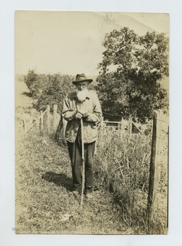 'Mr. Joseph Doll the oldest man in this section. He is the sixth generation of Dolls to own this farm, he now owns some 800 acres.' Coyd Yost Photographer. Keyser, W. Va.