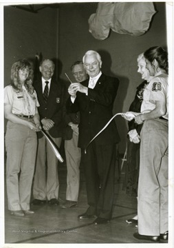Robert C. Byrd at a ribbon cutting for the U.S. Forest Service.