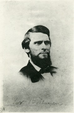 Born in Waynesburg, Pa. July 24, 1823. His parents moved to Middleborne, Tyler County at the age of 4. Studied law with his brother and brother-in-law and admitted to the bar in Parkersburg at the age of 20. Lived at Wheeling when Governor of W. Va.