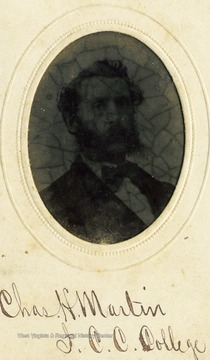 A portrait of Charles Martin from the Ellison-Dunlap families collection, Monroe County.