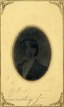 A portrait of P.W. Simmons from the Ellison-Dunlap families collection, Monroe County.